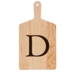 American Made Solid Maple Wood Monogrammed "D" Cheese Board