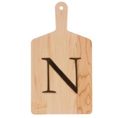 American Made Solid Maple Wood Monogrammed "N" Cheese Board
