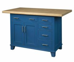 Amish Crafted Solid Wood 47" Bridgeport Kitchen Storage Island