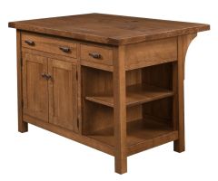 Amish Crafted Solid Wood 47" Brookline Kitchen Storage Island