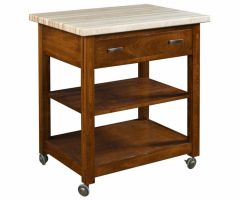 Amish Crafted Solid Wood 32" Brookline Kitchen Storage Island