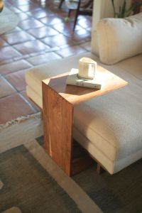 Solid Acacia Wood Sofa Mate Accent Table