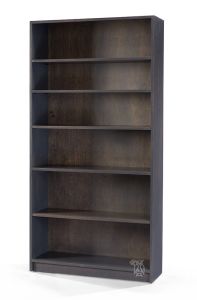 California Made Alder Wood Willow Lane Bookcase 36"w x 72"h in Slate Finish