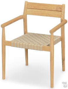 Solid Teak Wood Outdoor Siena Stacking Arm Chair