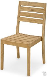 Solid Teak Wood Outdoor Venice Stacking Side Chair