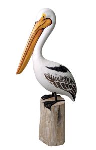 Pelican Statuary on Wood Base