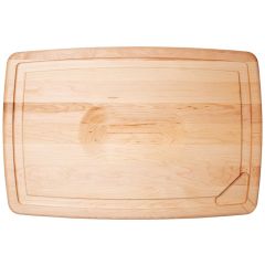 Solid Maple Wood 24x16 Reversible Pour Spout Carving Board in Natural Finish