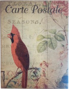 Vintage Style Solid Wood Sign Red Robin