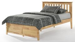 Solid Parawood Rosemary Shaker Panel Full Bed in Natural Finish