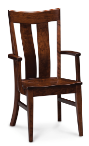 Amish Crafted Solid Premium Cherry Wood Lincoln Arm Chair in Gold Dust Finish