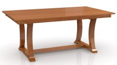 Amish Crafted Solid Cherry Wood Alexandria 116" Long Extension Table with End Leaves