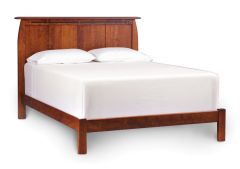 Amish Crafted Solid Premium Cherry Wood Queen Aspen Frame Bed in Michaels Finish