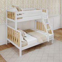 Solid Wood Framed Modern High Twin over Full Bunk Bed