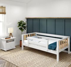 Solid Wood Framed Modern Twin Toddler Bed