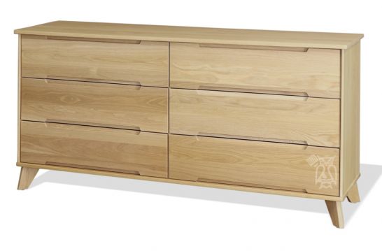 Solid Oak Wood Linn 6 Drawer Dresser In, Solid Oak Wood Dresser