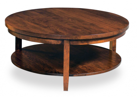 Amish Crafted Solid Maple Wood Parkdale, Solid Round Coffee Table